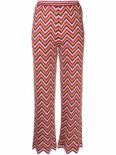M Missoni укороченные брюки с узором зигзаг