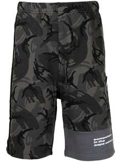 AAPE BY *A BATHING APE® спортивные шорты с камуфляжным принтом и логотипом