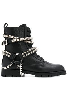 Philipp Plein ботильоны с заклепками