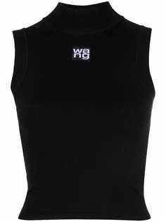 alexanderwang.t трикотажный топ с нашивкой-логотипом