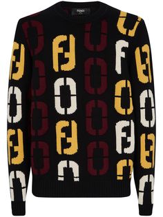 Fendi джемпер с узором FF