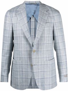 Canali однобортный пиджак в клетку