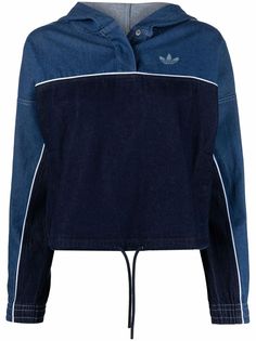 adidas джинсовое худи с логотипом