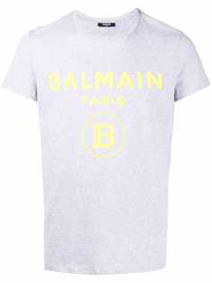 Balmain футболка с круглым вырезом и логотипом