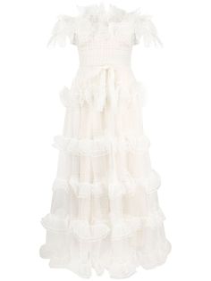 Giambattista Valli ярусное платье из тюля