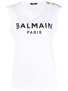 Balmain топ с логотипом