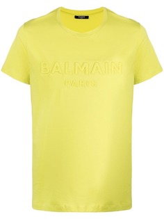 Balmain футболка с тисненым логотипом