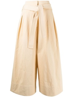 Jil Sander брюки палаццо с завышенной талией и поясом