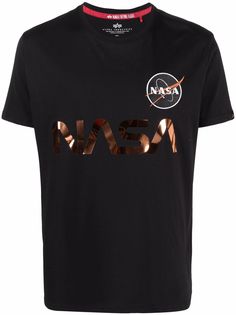 Alpha Industries футболка с нашивкой NASA