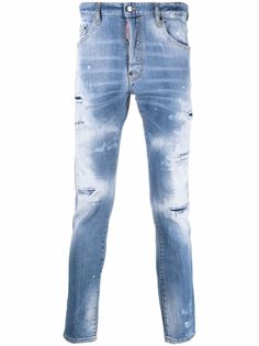 Dsquared2 джинсы скинни с эффектом разбрызганной краски