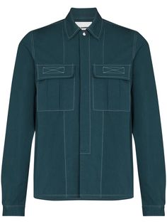 Jil Sander рубашка с накладными карманами