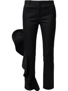 Céline Pre-Owned укороченные брюки pre-owned с оборками и аппликацией