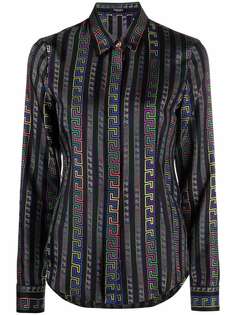 Versace рубашка с принтом Greca Neon