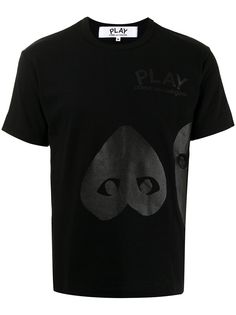 Comme Des Garçons Play футболка с принтом и логотипом