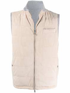 Brunello Cucinelli дутый жилет на молнии