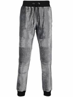 Philipp Plein бархатные спортивные брюки Iconic Plein