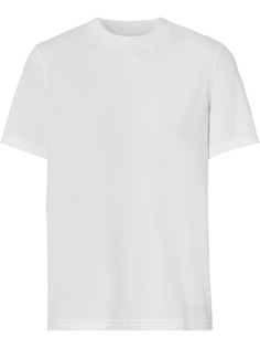 Burberry футболка с вышитой монограммой