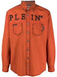 Philipp Plein рубашка с вышитым логотипом