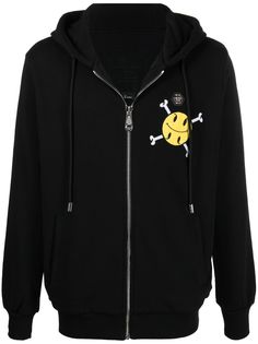 Philipp Plein худи на молнии с нашивкой