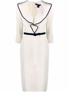 Ralph Lauren Collection платье с V-образным вырезом и поясом