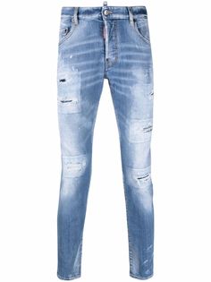 Dsquared2 джинсы скинни с эффектом разбрызганной краски и прорезями