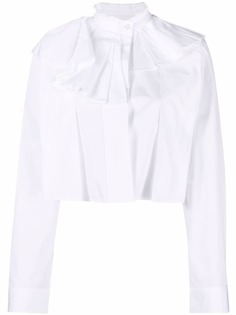 Jil Sander блузка с оборками и складками