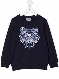 Kenzo Kids толстовка с вышивкой Tiger