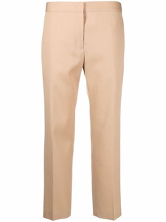 Jil Sander брюки с завышенной талией и складками