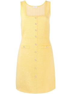 Sandro Paris твидовое платье с квадратным вырезом