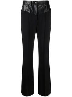 Helmut Lang брюки с завышенной талией и вставками