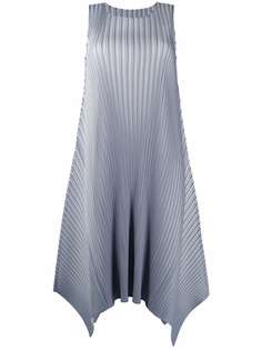 Issey Miyake плиссированное платье с асимметричным подолом