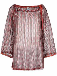 M Missoni сетчатый топ в стиле колор-блок