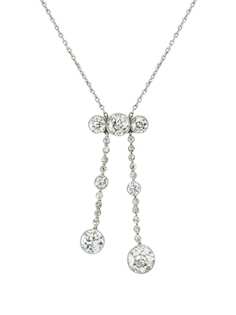 Pragnell Vintage колье Edwardian из белого золота с бриллиантами