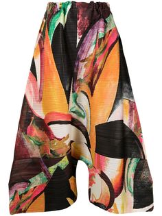 Pleats Please Issey Miyake широкие брюки с низким шаговым швом