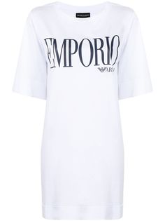 Emporio Armani платье-футболка с логотипом
