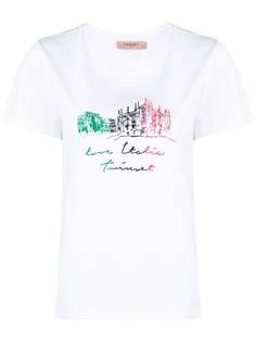 TWINSET футболка с вышивкой