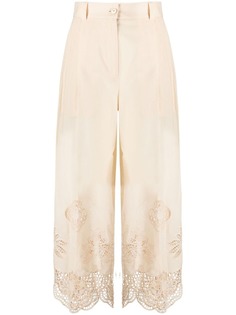 See by Chloé укороченные брюки с вышивкой