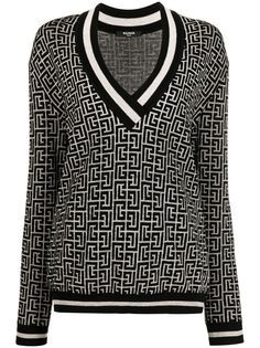 Balmain джемпер с монограммой