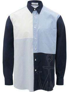 JW Anderson рубашка свободного кроя в технике пэчворк