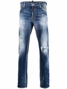 Dsquared2 узкие джинсы Cool Guy с эффектом потертости