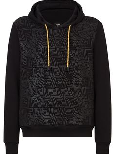 Fendi толстовка с капюшоном и монограммой