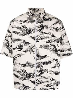 Givenchy рубашка с короткими рукавами и графичным принтом