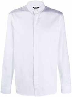 Balmain жаккардовая рубашка с монограммой