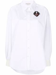 Alexander McQueen рубашка с вышивкой