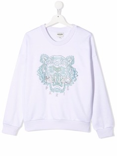 Kenzo Kids толстовка с вышивкой Tiger