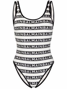 Balmain купальник с монограммой