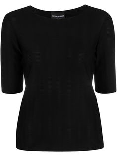 Emporio Armani фактурная футболка с короткими рукавами