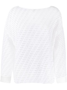 Emporio Armani полупрозрачный трикотажный топ