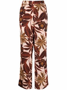 DKNY брюки палаццо с цветочным принтом