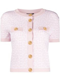 Balmain кардиган с жаккардовой монограммой
